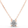 Round Brilliant Diamond Classic 4-Prong Necklace