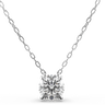 Round Brilliant Diamond Classic 4-Prong Necklace