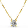 Round Brilliant Diamond Classic 4-Prong Necklace