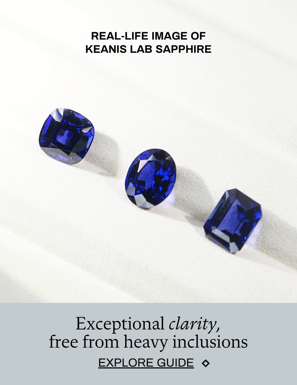 Lab Grown Sapphire Engagement Ring