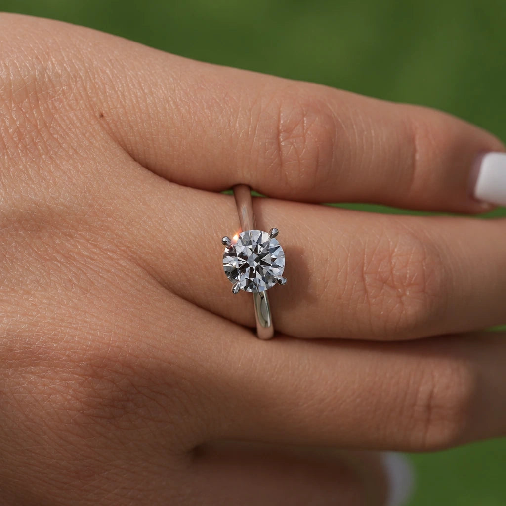 Ava, Round Brilliant Diamond Solitaire Ring