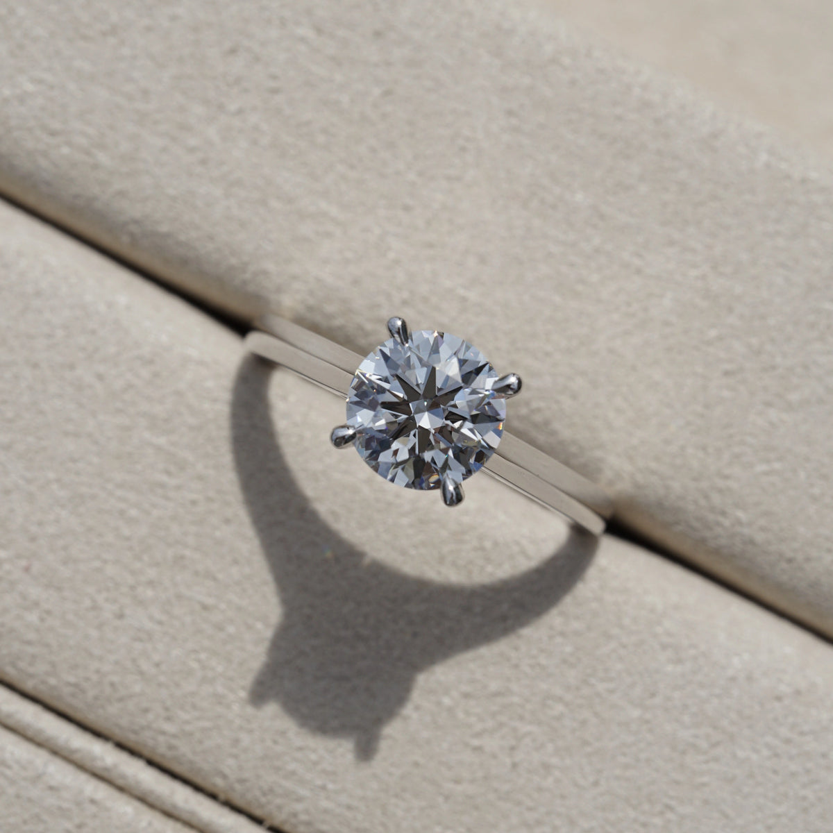 Ava, Round Brilliant Diamond Solitaire Ring