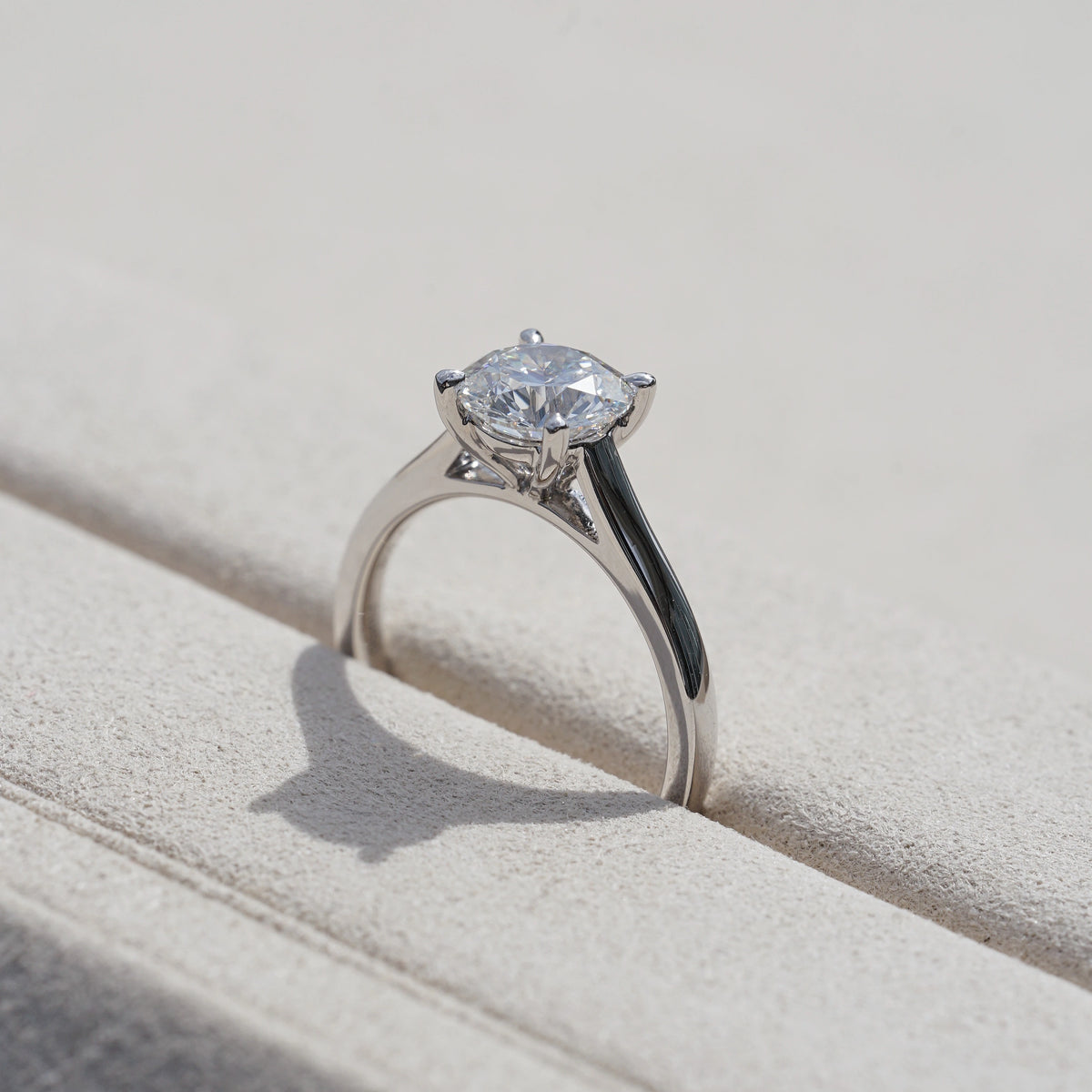 Ava, Round Brilliant Diamond Solitaire Ring