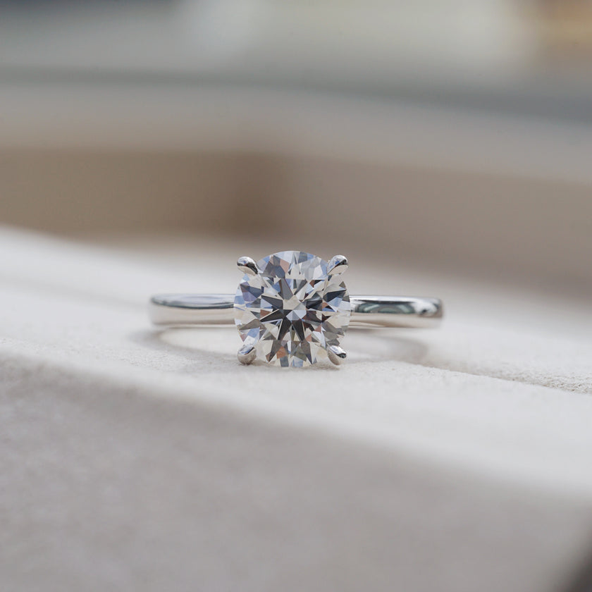 Ava, Round Brilliant Diamond Solitaire Ring