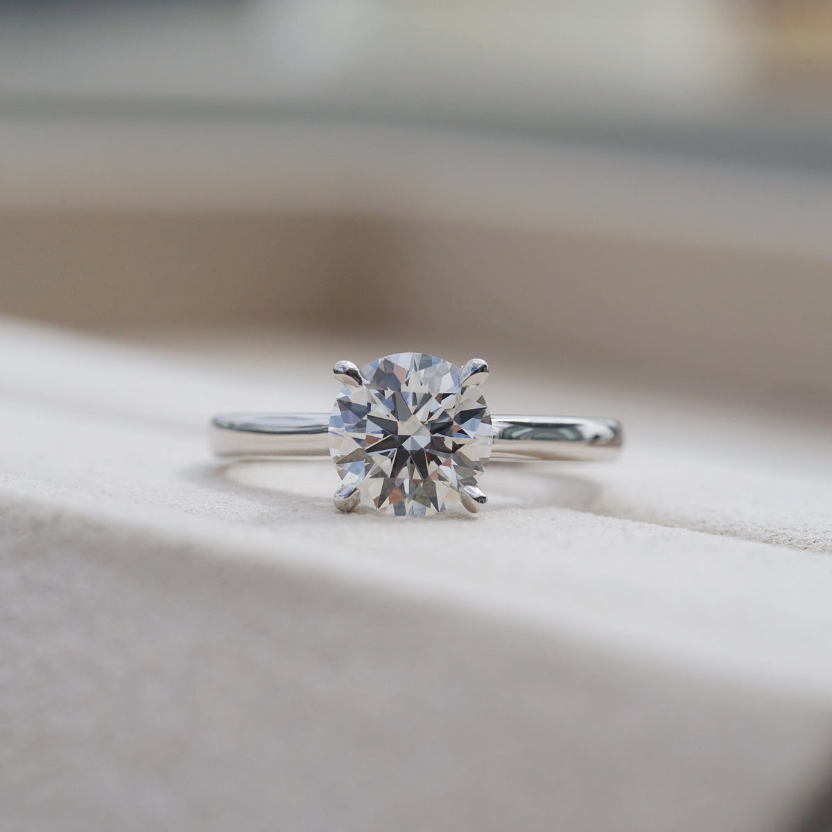 Ava, Round Brilliant Diamond Solitaire Ring