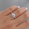 Clarisse, Round Brilliant Diamond Triple Pavé Ring with Hidden Halo