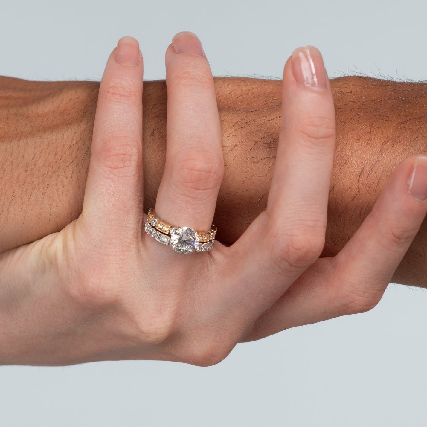 Heritage, Art Deco Milgrain Diamond Wedding Ring