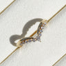 Seraphine, 0.21ct Pear & Round Nesting Lab Diamond, 18K Yellow Gold Wedding Ring