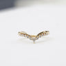 Seraphine, 0.21ct Pear & Round Nesting Lab Diamond, 18K Yellow Gold Wedding Ring