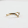 Seraphine, 0.21ct Pear & Round Nesting Lab Diamond, 18K Yellow Gold Wedding Ring