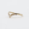 Seraphine, 0.21ct Pear & Round Nesting Lab Diamond, 18K Yellow Gold Wedding Ring