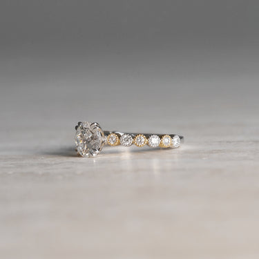 Amelia, IGI Vintage Milgrain Round Brilliant Diamond Ring