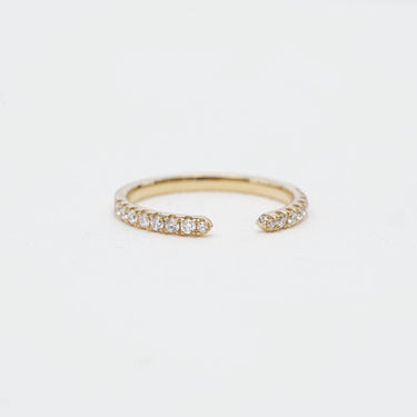 Aura, 0.23ct Lab Diamond, 18K Yellow Gold Open Diamond Wedding Ring