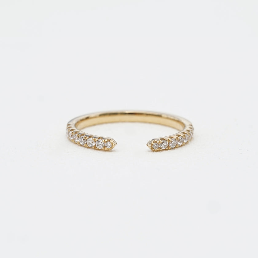 Aura, 0.23ct Lab Diamond, 18K Yellow Gold Open Diamond Wedding Ring