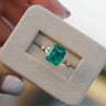 Blossom, IGI 4.08ct Emerald Cut Emerald, 18K Yellow Gold Engagement Ring