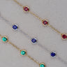 1.44ct Round Lab Ruby, 18K Yellow Gold Bubble Bracelet