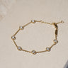 1.11ct Round Lab Diamond, 18K Yellow Gold Bubble Bracelet