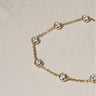 1.11ct Round Lab Diamond, 18K Yellow Gold Bubble Bracelet