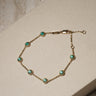 1.01ct Round Emerald, 18K Yellow Gold Bubble Bracelet