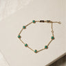 1.01ct Round Emerald, 18K Yellow Gold Bubble Bracelet