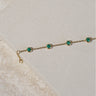 1.01ct Round Emerald, 18K Yellow Gold Bubble Bracelet
