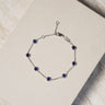 1.62ct Round Lab Sapphire, 18K White Gold Bubble Bracelet