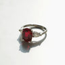 Charlotte, IGI 4.24ct Oval Cut Lab Ruby, PT950 Trilogy Ring