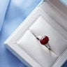 Charlotte, IGI 4.24ct Oval Cut Lab Ruby, PT950 Trilogy Ring