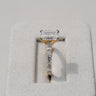 Edith, IGI 2.07ct D VVS2 Emerald Cut Lab Diamond, 18K Yellow Gold Ring with Round & Baguette Pavé