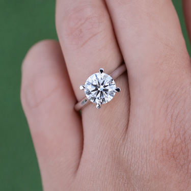 Eliza, IGI 2.03ct D VVS2 Round Lab Diamond, PT950 Solitaire Ring