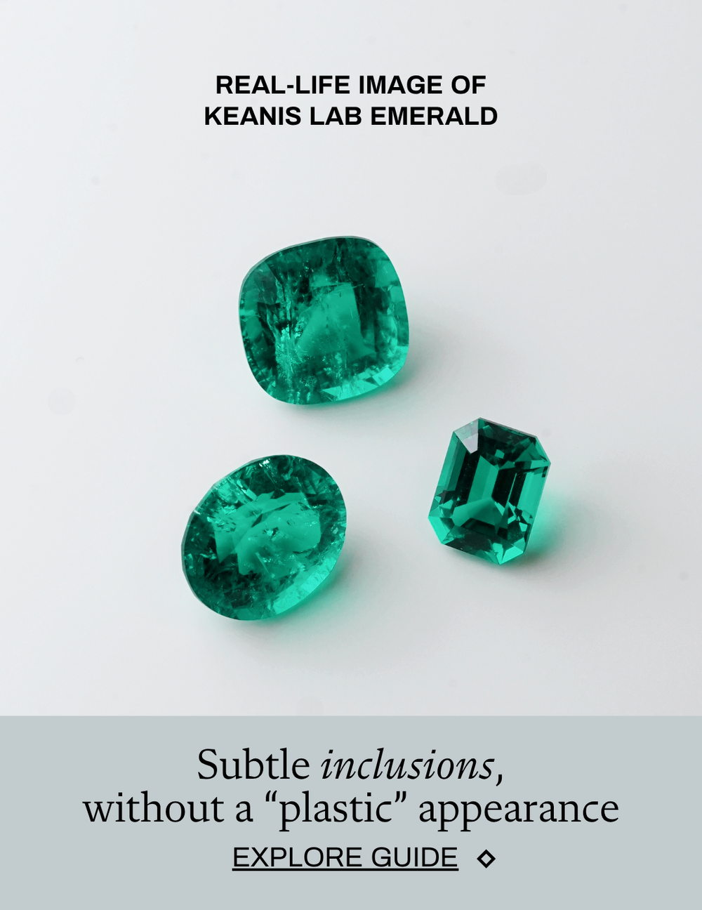 Lab Grown Emerald Engagement Ring