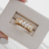 3.8ct Pear-Cut Lab Diamond, 18K Yellow Gold Eternity Ring