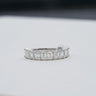 3.18ct Emerald Cut Lab Diamond, PT950 Half Eternity Ring