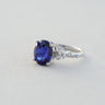 Nova, IGI 3.19ct Oval Cut Lab Sapphire, PT950 Cluster Ring
