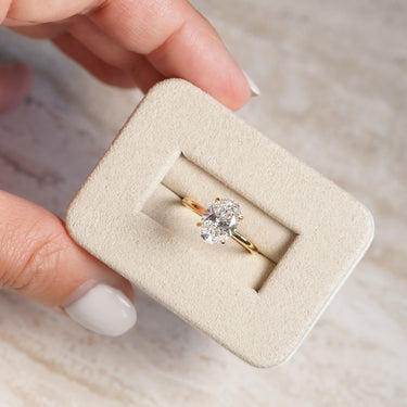 Lena, IGI 2.08ct D VVS2 Oval Cut Lab Diamond, 18K Yellow Gold Engagement Ring