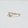 Lyra, 0.34ct Marquise & Round Nesting Lab Diamond, 18K Yellow Gold Wedding Ring