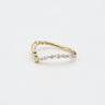 Lyra, 0.34ct Marquise & Round Nesting Lab Diamond, 18K Yellow Gold Wedding Ring