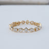 IGI 17.88ct Mixed Fancy Cuts Lab Diamond, 18K Yellow Gold Bezel Tennis Bracelet