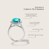 The One, IGI 1.97ct Pear Cut Lab Sapphire, PT950 V-shaped Twist Engagement Ring