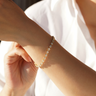 IGI 5.66ct Pear-Cut Lab Diamond, 18K Yellow Gold Bezel Tennis Bracelet