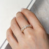 3.8ct Pear-Cut Lab Diamond, 18K Yellow Gold Eternity Ring