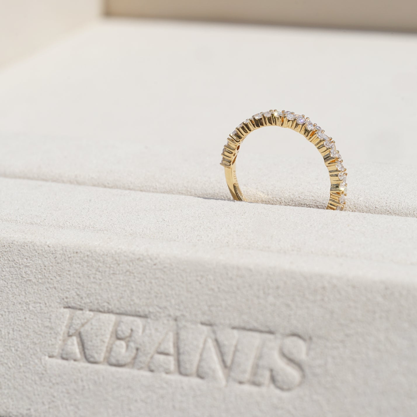 Rowena, 0.46ct Marquise Lab Diamond, 18K Yellow Gold Wedding Ring