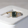 The Chapters Heirloom, IGI 1.56ct Fancy Vivid Green Radiant Lab Diamond, 18K Yellow Gold Vintage Engagement Ring