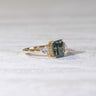 The Chapters Heirloom, IGI 1.56ct Fancy Vivid Green Radiant Lab Diamond, 18K Yellow Gold Vintage Engagement Ring