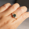 The Chapters Heirloom, IGI 1.56ct Fancy Vivid Green Radiant Lab Diamond, 18K Yellow Gold Vintage Engagement Ring