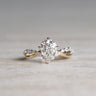The One, IGI 1.01ct D VVS2 Round Lab Diamond, 18K Gold Two Tone Ring with V-shaped Twist Band