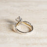 The One, IGI 1.01ct D VVS2 Round Lab Diamond, 18K Gold Two Tone Ring with V-shaped Twist Band