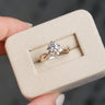The One, IGI 1.01ct D VVS2 Round Lab Diamond, 18K Gold Two Tone Ring with V-shaped Twist Band