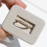 Unity, 0.546ct Lab Diamond, 18K Yellow Gold Milgrain Wedding Ring with Diamonds