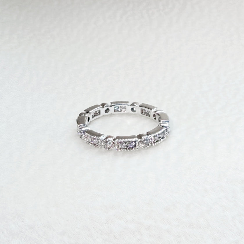 Heritage, Art Deco Milgrain Diamond Wedding Ring